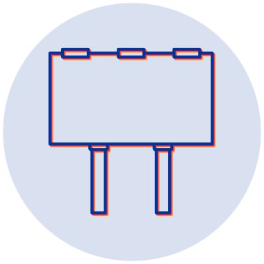 Reklam panosu. Web simgesi basit illüstrasyon