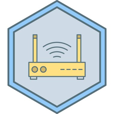 router simgesi vektör illüstrasyonu