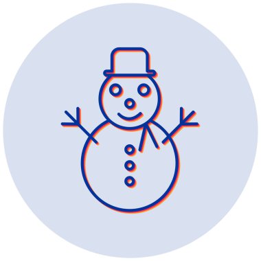 Kardan adam. Web simgesi basit illüstrasyon