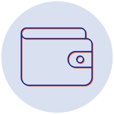 Cüzdan. Web simgesi basit illüstrasyon