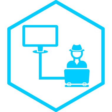 hacker simgesi, vektör illüstrasyonu basit tasarım