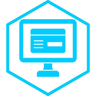 Bilgisayar monitörü. Web simgesi