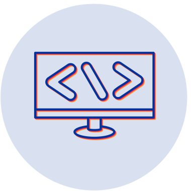 Web Geliştirme simgesinin vektör illüstrasyonu