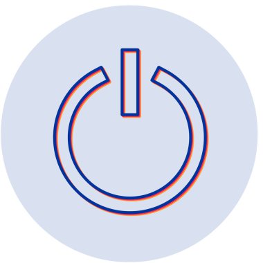 Güç düğmesi çizgi vektör simgesi