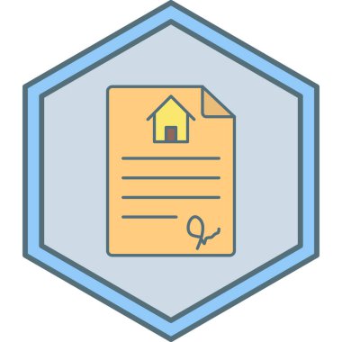 Gayrimenkul anlaşması ikonu vektör illüstrasyonu