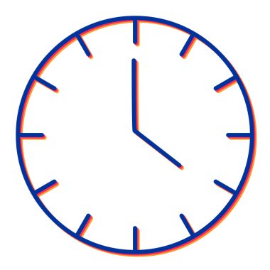 Saat. Web simgesi basit illüstrasyon