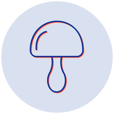 Mantar. Web simgesi basit illüstrasyon