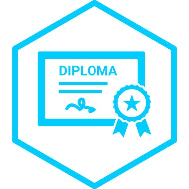 Sertifika. Web simgesi basit illüstrasyon