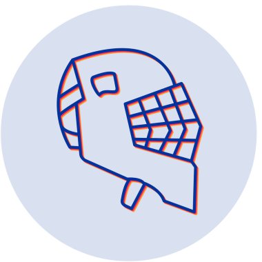 Hokey Miğfer simgesinin vektör çizimi