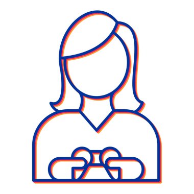 Kitap ve kurdele vektör illüstrasyon tasarımlı kadın