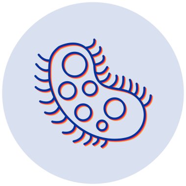 Bakteriler. Web simgesi basit illüstrasyon