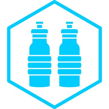 Su şişesi ikonu. vektör illüstrasyonu