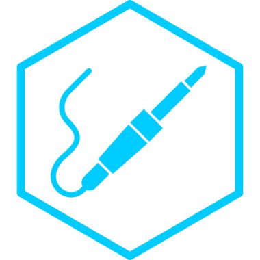 Lehim demir simgesi, vektör illüstrasyonu basit tasarım