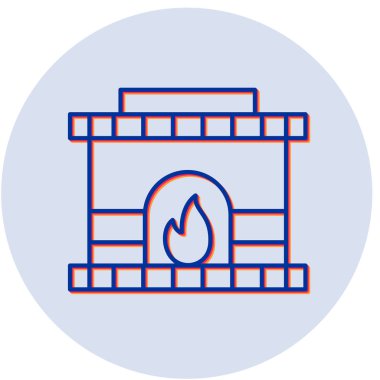 Taş fırın simgesinin vektör illüstrasyonu