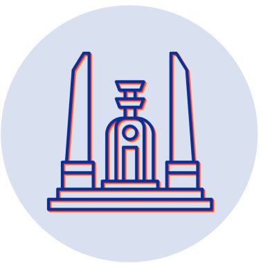 Demokrasi Anıtı ikonunun vektör illüstrasyonu