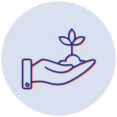 Bitki. Web simgesi basit illüstrasyon