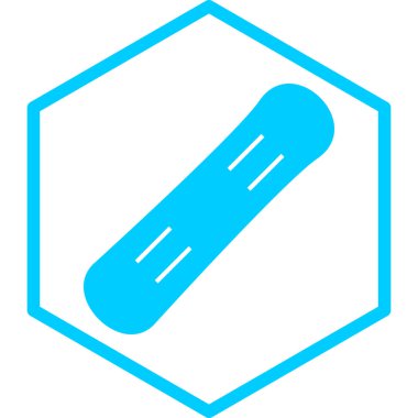 Snowboard. Web simgesi vektör illüstrasyonu