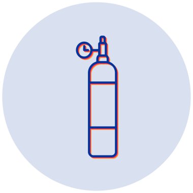 Oksijen tüpü. Basit illüstrasyon