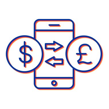 dolar ve para vektör illüstrasyon tasarımlı akıllı telefon