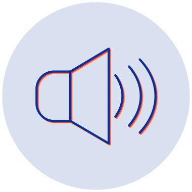 Sesi aç. Web simgesi basit illüstrasyon