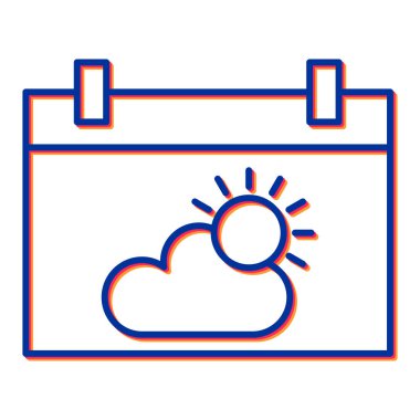Takvim simgesi vektör illüstrasyonu