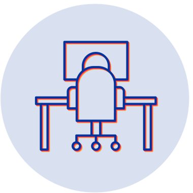 Ev simgesinden Çalışmanın vektör illüstrasyonu