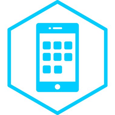 Mobil uygulama. Web simgesi basit illüstrasyon