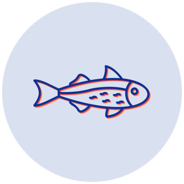 Balık. Web simgesi basit illüstrasyon