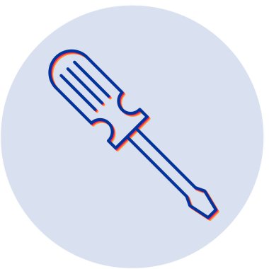 Tornavida simgesinin vektör çizimi