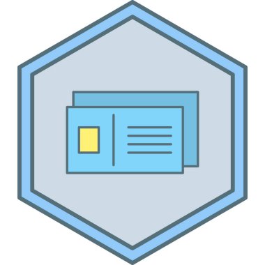 kimlik kartı simgesinin vektör illüstrasyonu