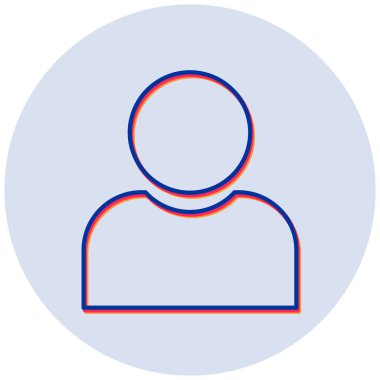 kullanıcı. Web simgesi basit illüstrasyon