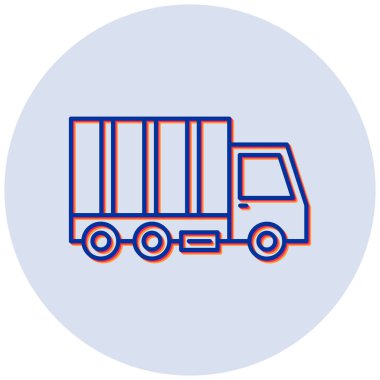 Karavan. Web simgesi basit illüstrasyon