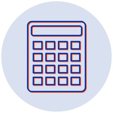 Hesap makinesi. Web simgesi basit illüstrasyon