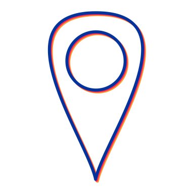 harita pin ikonu vektör illüstrasyonu