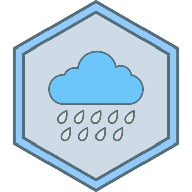 Yağmur. Web simgesi basit illüstrasyon