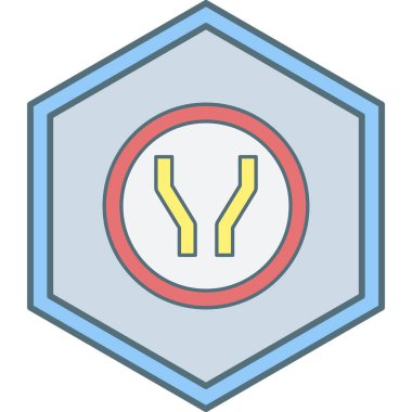 Bir kalkan simgesinin vektör illüstrasyonu