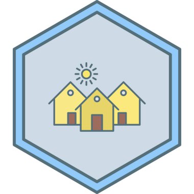 Bir ev simgesinin vektör illüstrasyonu