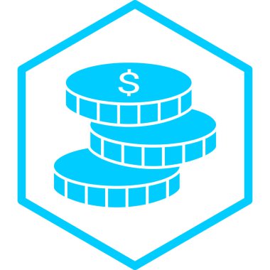 Dolar Sikkeleri. Basit illüstrasyon