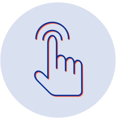 Ekrana dokun. Basit illüstrasyon