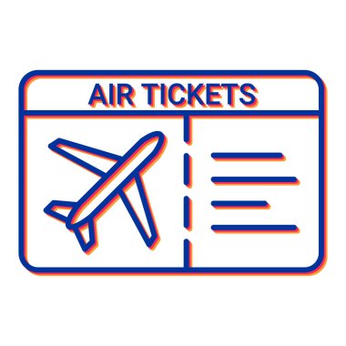 bilet ikonu vektör illüstrasyonu