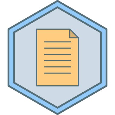 Belge. Web simgesi basit illüstrasyon