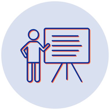 Sunum. Web simgesi basit illüstrasyon