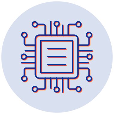 Yapay zeka. Vektör illüstrasyonu