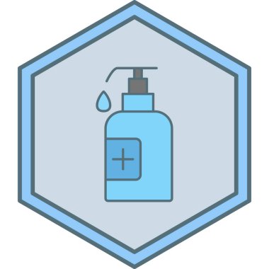 Bir şişe simgesinin vektör illüstrasyonu