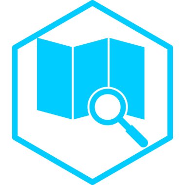 Harita. Web simgesi basit illüstrasyon