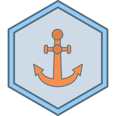 Çapa. Web simgesi vektör illüstrasyonu