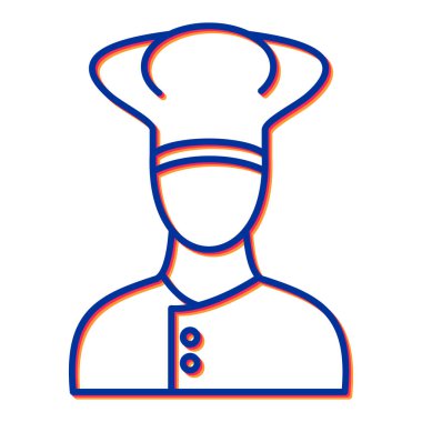 Şapka ikonlu şef. vektör illüstrasyonu