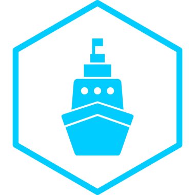 Gemi. Web simgesi basit illüstrasyon