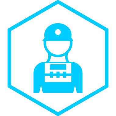 Bir polis memuru simgesinin vektör çizimi