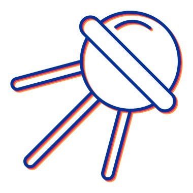 Piknik. Web simgesi basit illüstrasyon